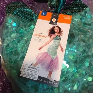 Girls NWT  mermaid costume ~ size large